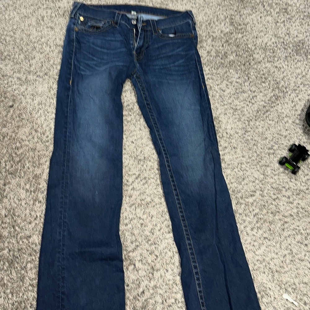 True Religion mens ricky straight jeans 34